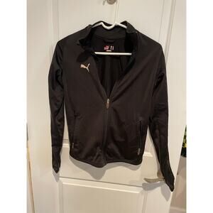 Puma long sleeve black zip up size small